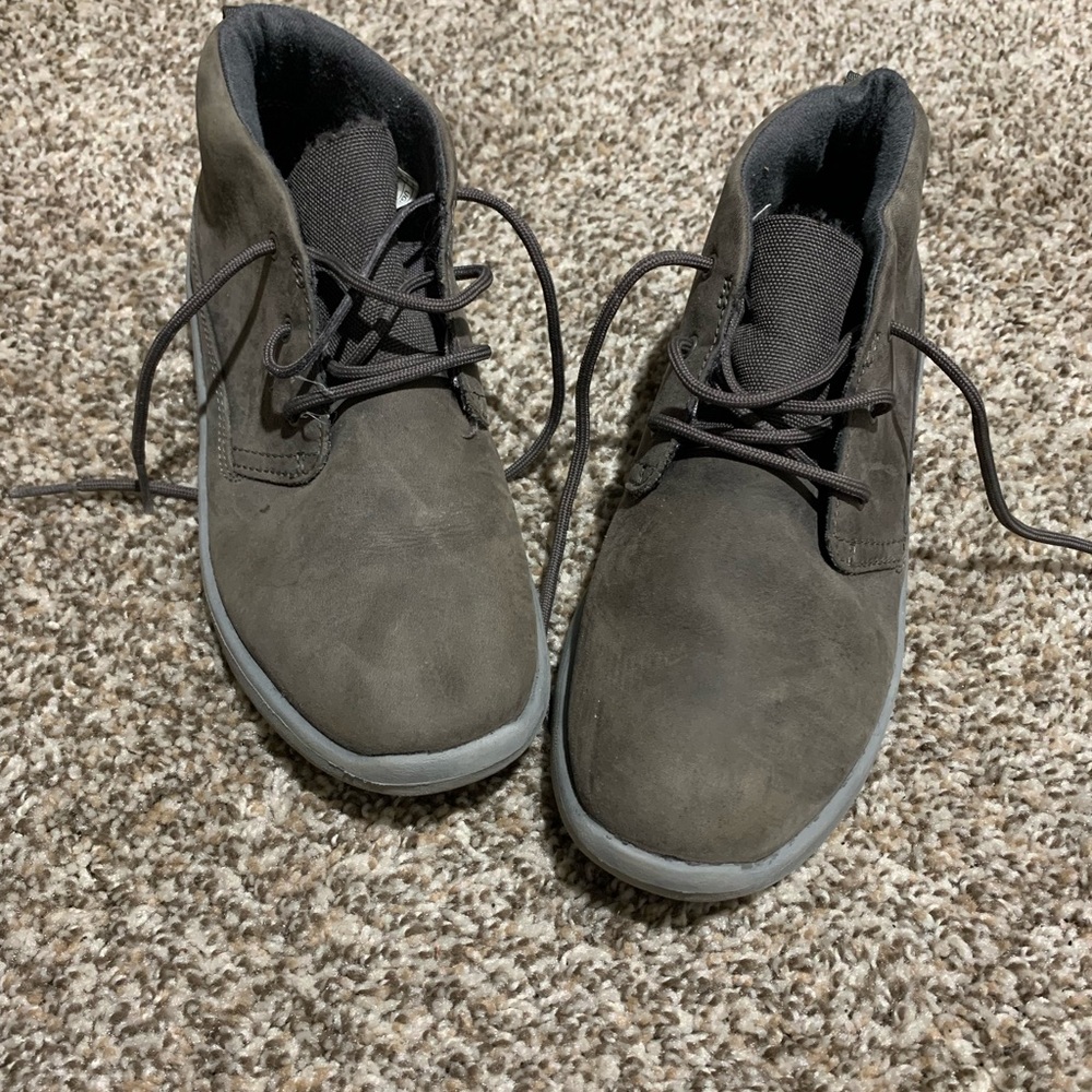 Ugg boys waterproof grey suede shoes